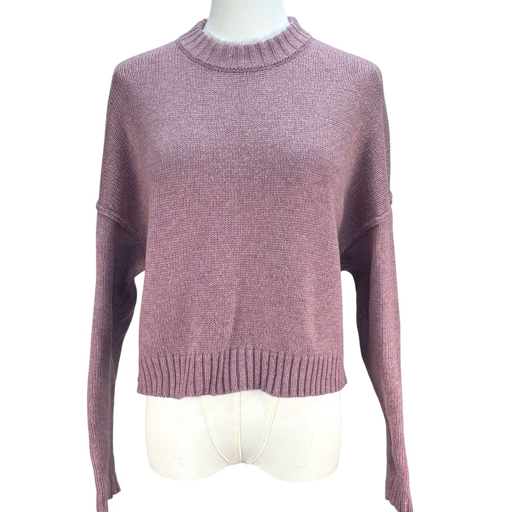 UGG Sweater Crewneck Mauve Recycled Blend Wool Knit Casual Minimalist Women XS